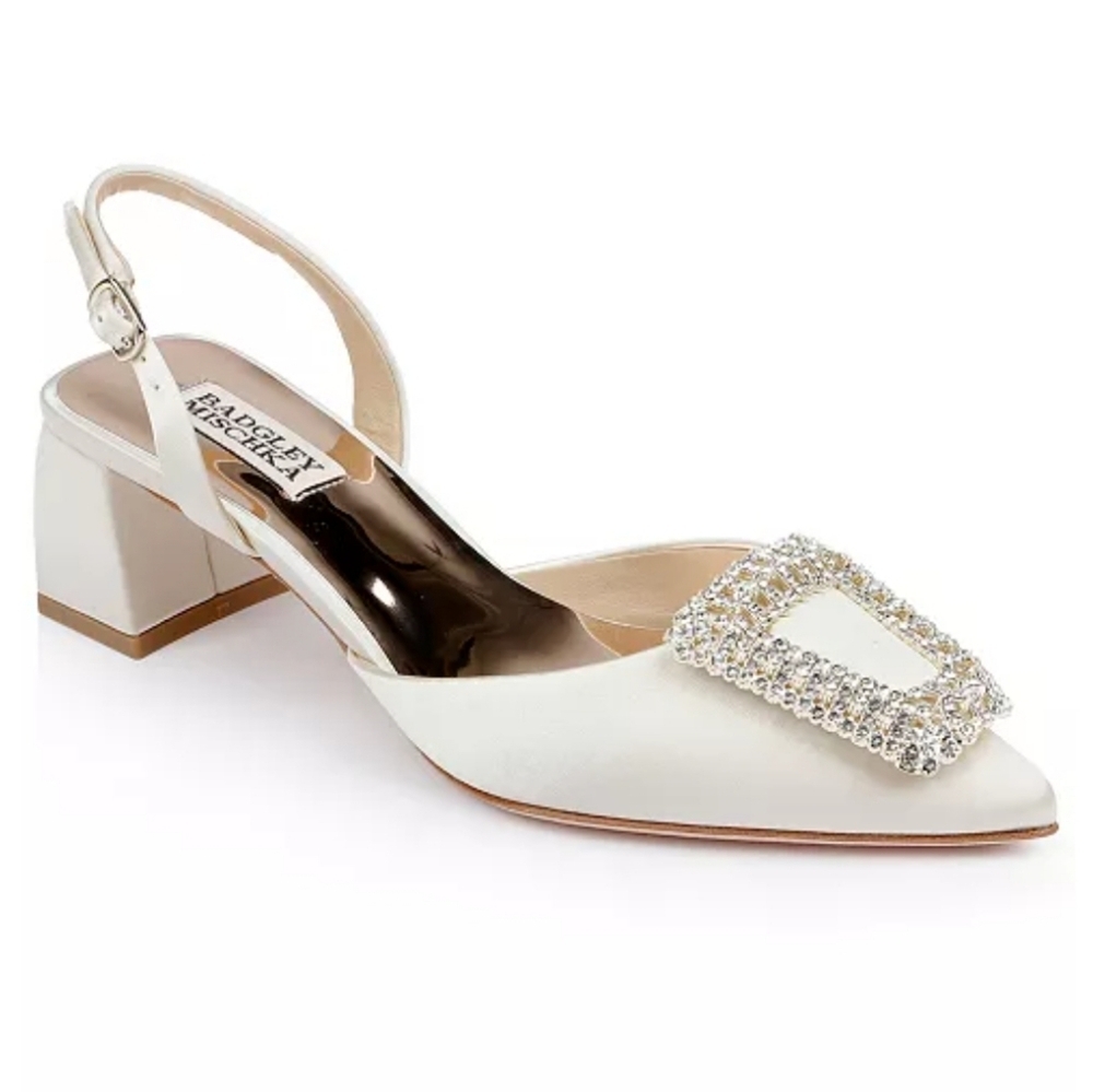 Badgley Mishka Emmie White Slingback